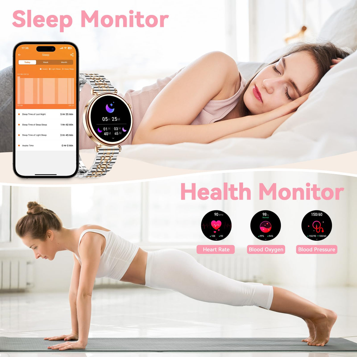 Civo Smartwatch Damen Fitness Gps Smartwatch Garmin Sport Uhr