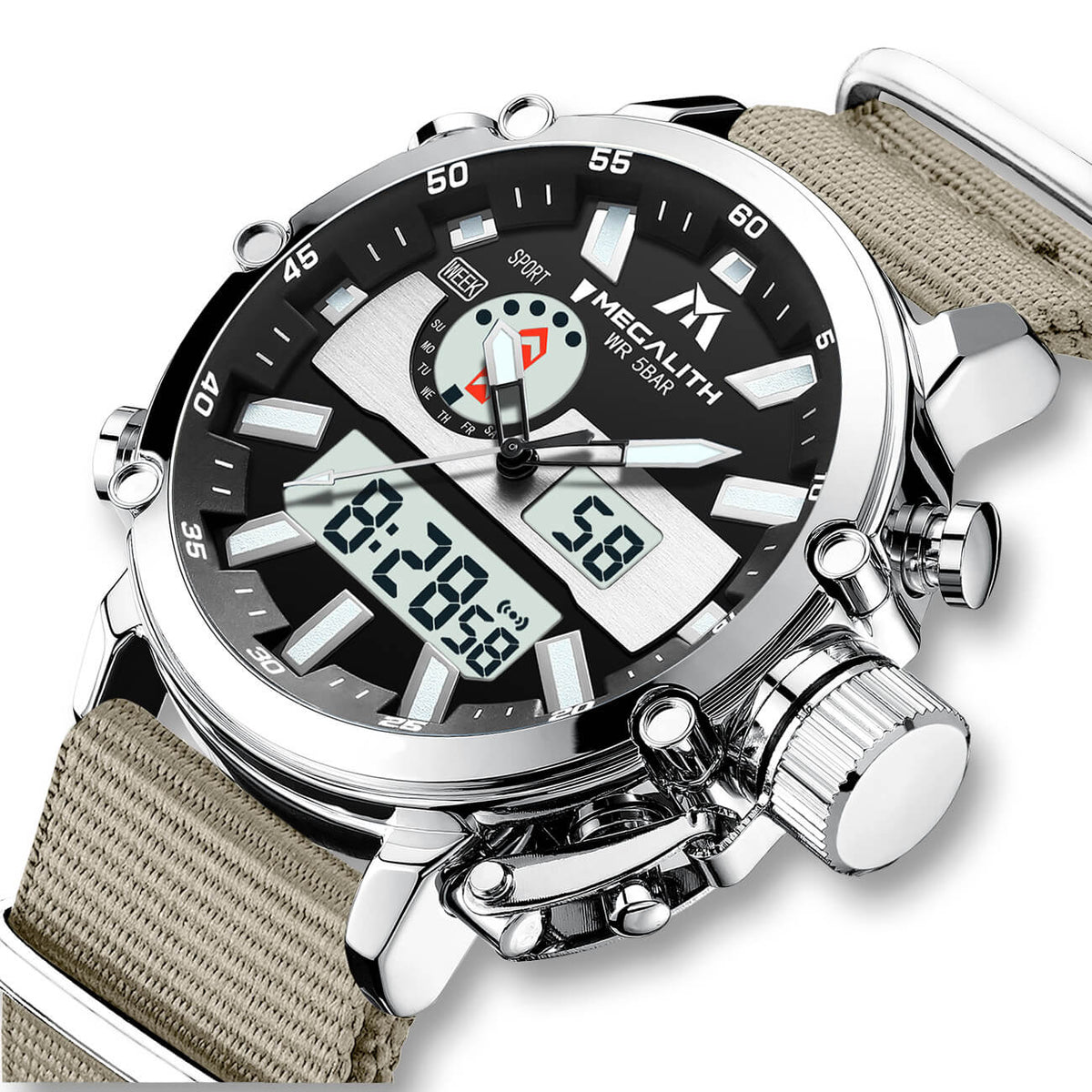 8229M Quartz Men Watch Nylon Band megalith watch