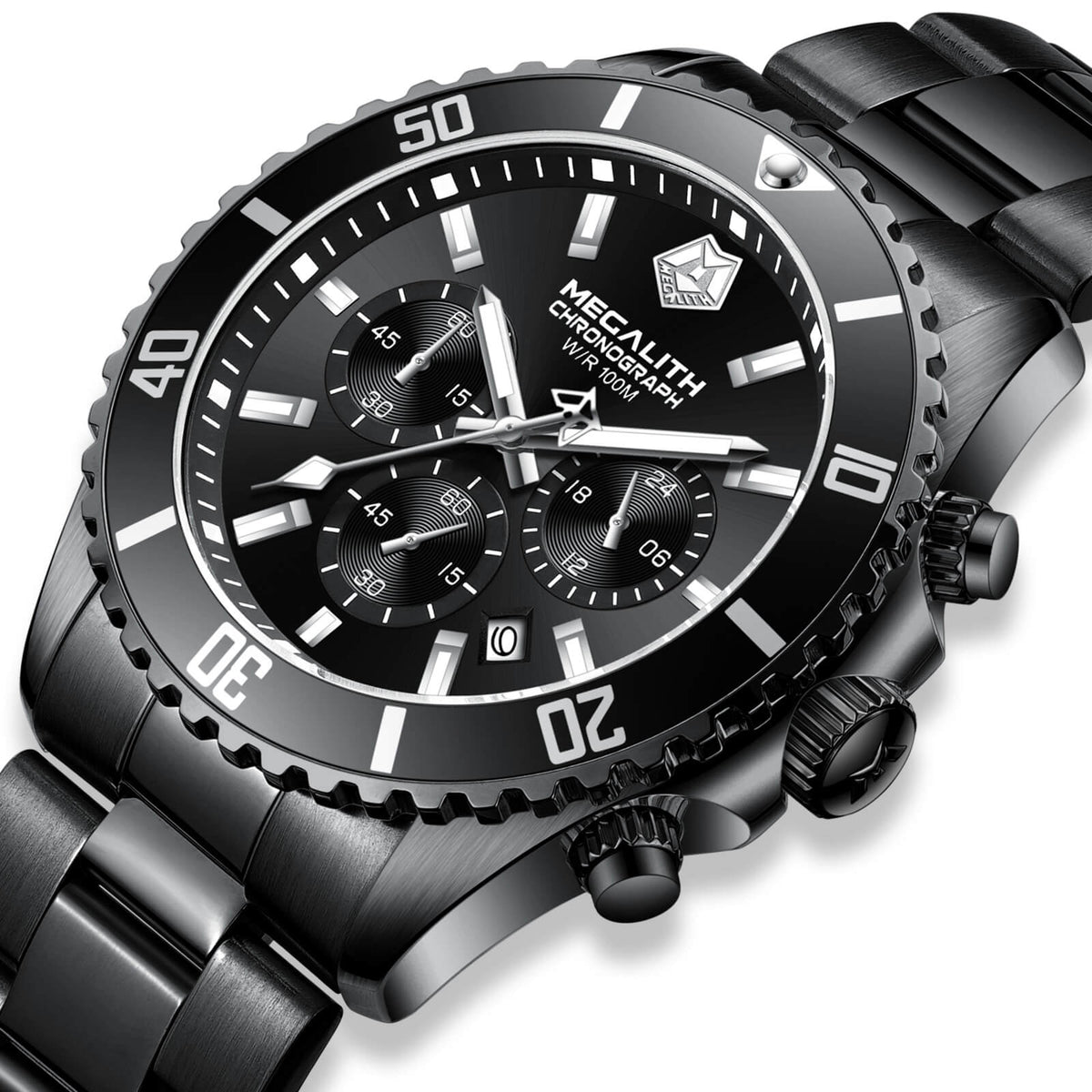 Chronograph Watch Solid Steel 8394M megalith watch