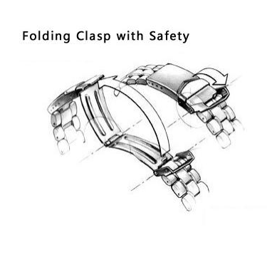 Fold over 2025 clasp with safety
