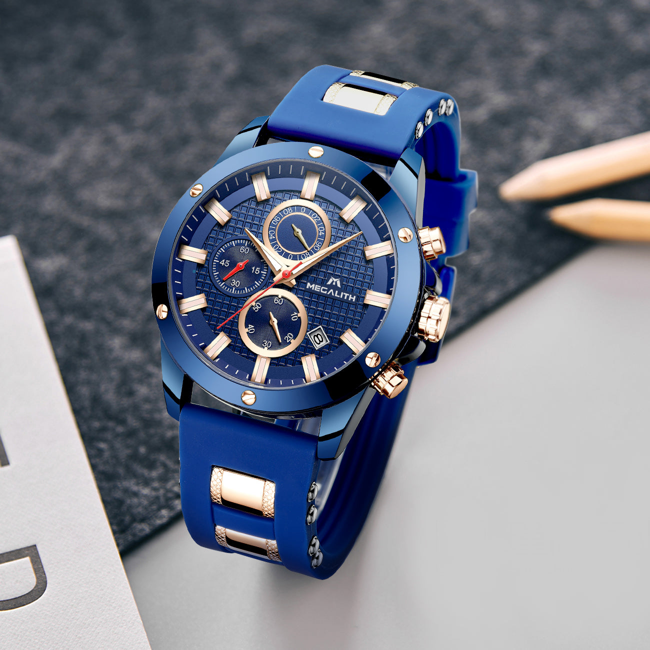 Mens sport watches with rubber bands clearance