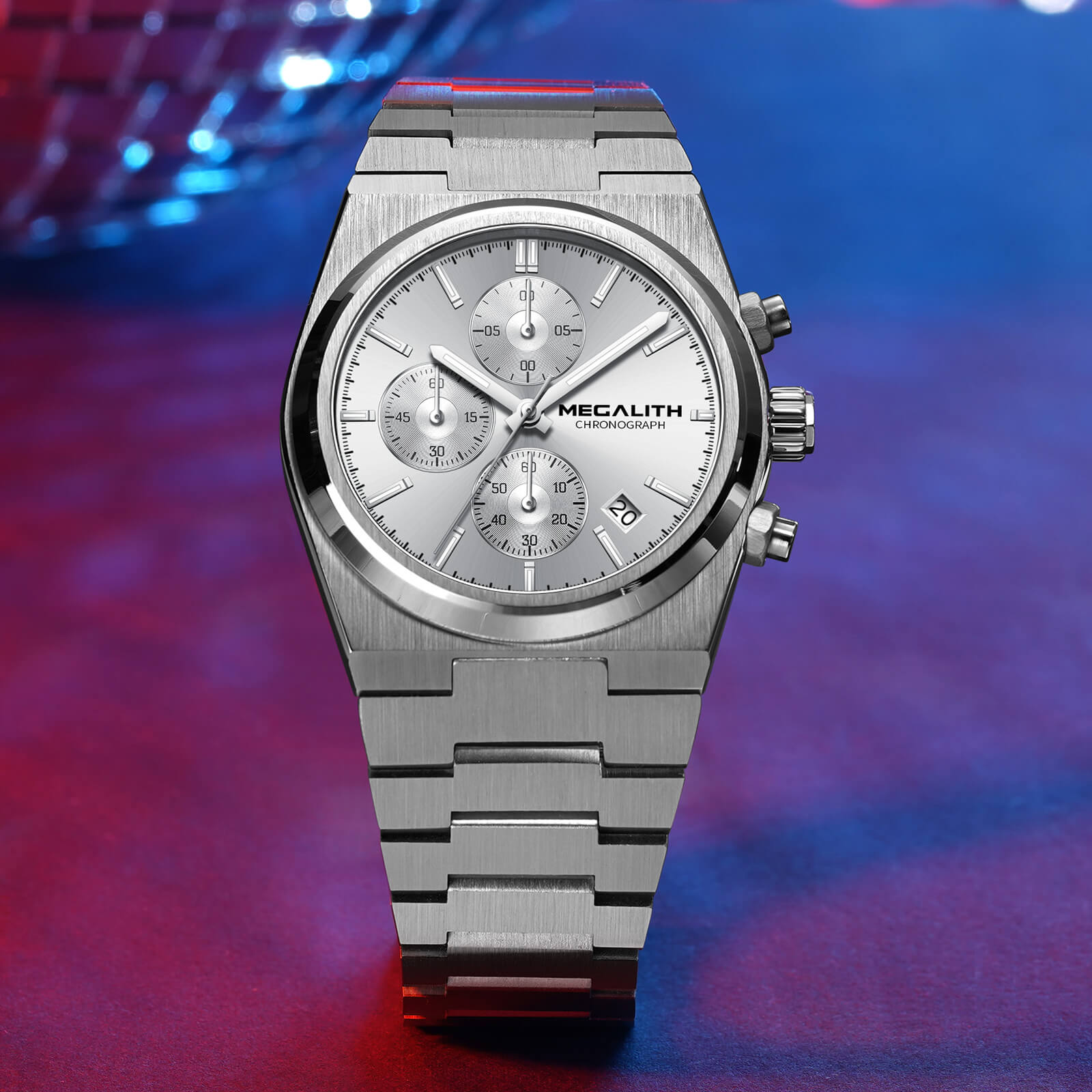 Megalith chronograph watch clearance
