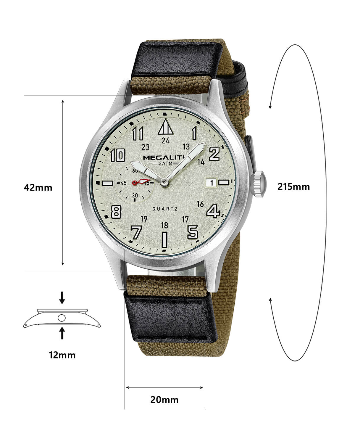 Megalith 8282M-megalith watch