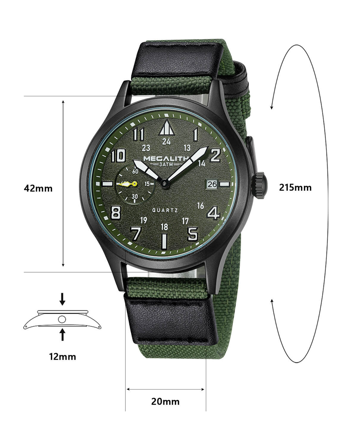 Megalith 8282M-megalith watch