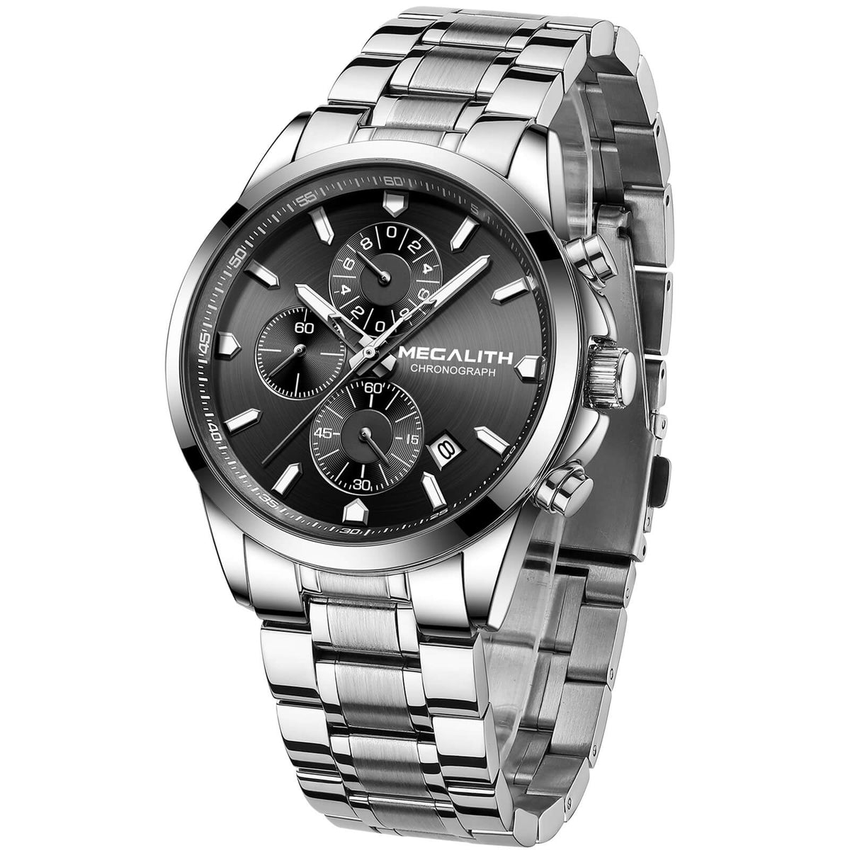Chronograph Watch | Stainless Steel Band | 8272M – megalith watch
