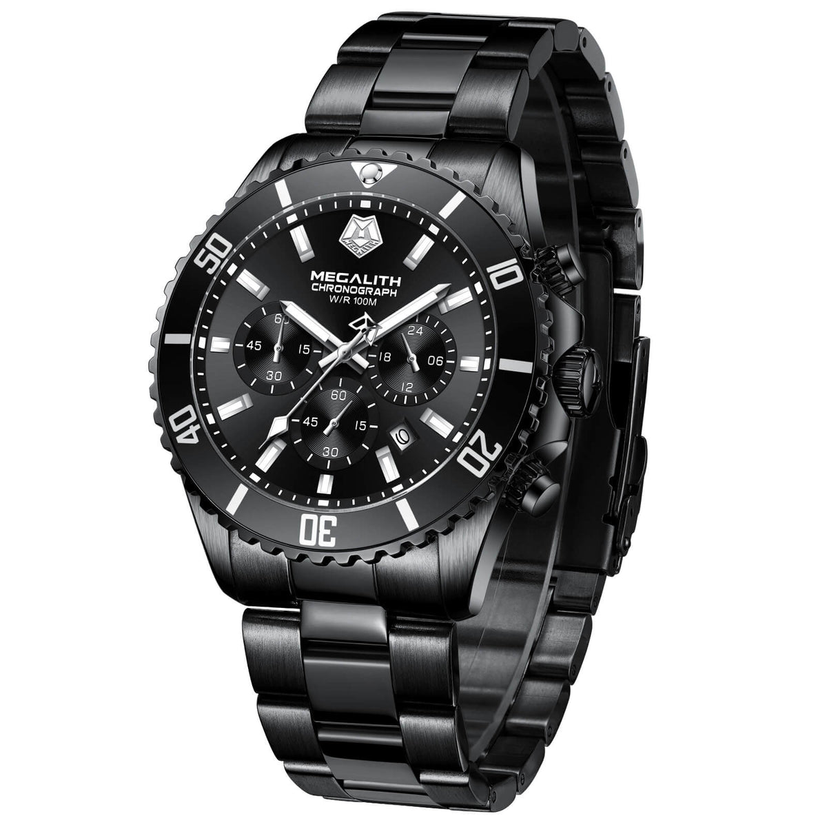 Chronograph Watch Solid Steel 8394M megalith watch